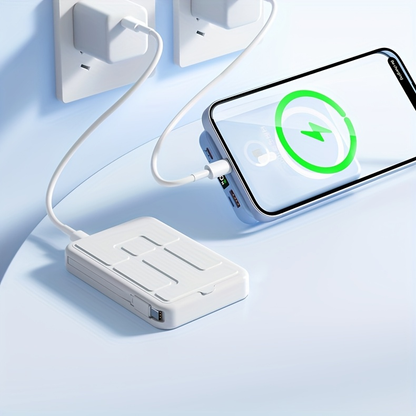 10000mAh Mobile Power, 22.W Magnetic Charging Treasure, Comes with Convenient Dual Cable, with LED Power Display, Stand Mobile Power, Can Charge 5 Devices At The Same Time, Comes with Stand, Can Be On The Plane