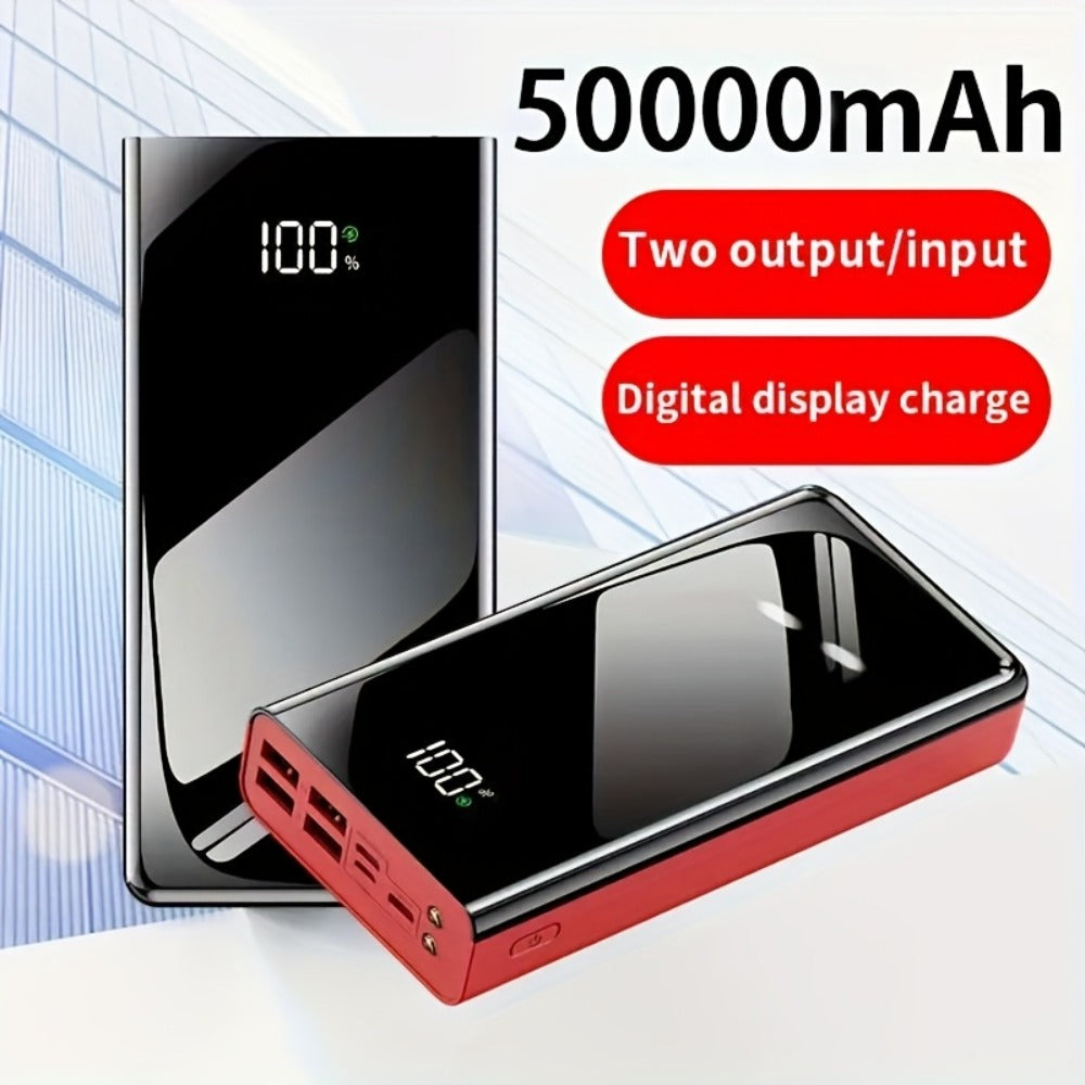100000mAh Portable Power Bank with Flashlight LED Display Bidirectional Fast Charging Multi-Device USB Charger for Camping Outdoor Emergency – High Capacity Battery Pack Holiday Gift