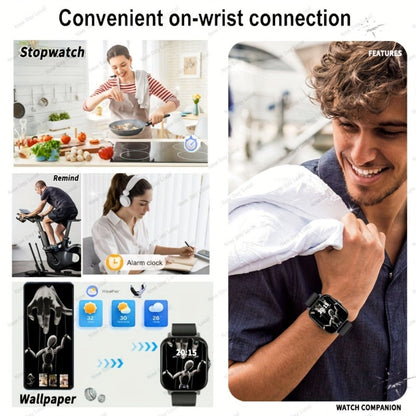 Smartwatch with 3 Straps Set 1.83" Full Touch Screen – Wireless Calling Multi Sport Mode Navigation Remote Camera Music USB Rechargeable for Men Women Black Pink Silver Gold