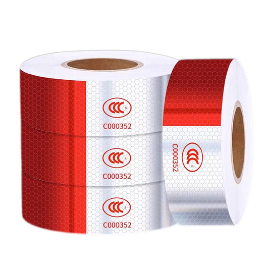DOT-C2 Reflective Tape 2"x60' High Intensity Prismatic Self-Adhesive Safety Strip – Waterproof Wear-Resistant Ultra Bright for Cars Trucks Bikes Helmets Jackets & Outdoor Gear