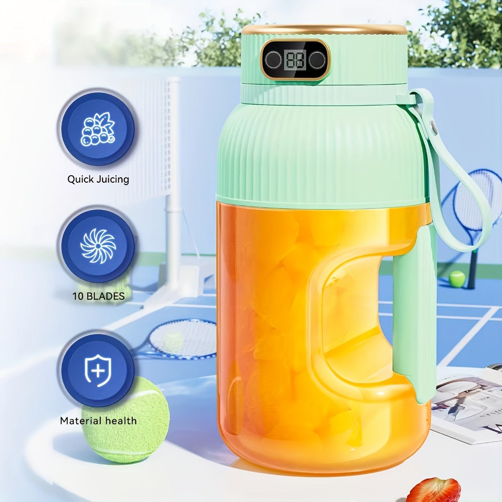 33.8-Ounce Portable Blender and Juicer with Top Digital Display in N99, Cyan or White Options