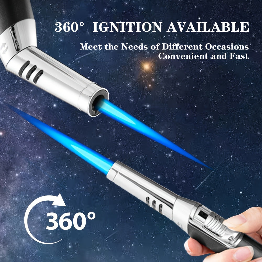 JOBON Pen-Style Torch Lighter with Rotating Nozzle, Slim Metal Body and Two Finish Options