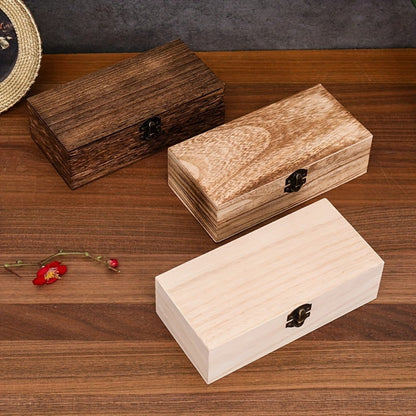 Jewelry Box with Lid & Lock Clasp Set of 3, Vintage Wooden Storage Boxes for Jewelry, Daily Essentials & Gift Packaging