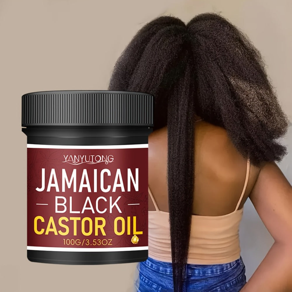 Hair Oil YANYUTONG Jamaican Black Castor 100g Red-Label Jar with Black Screw Lid for Hair and Scalp Application