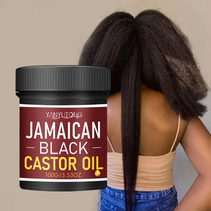 Hair Oil YANYUTONG Jamaican Black Castor 100g Red-Label Jar with Black Screw Lid for Hair and Scalp Application