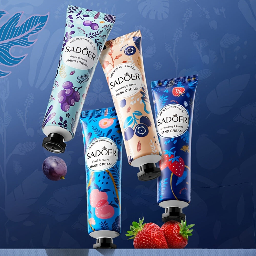Thirty-Piece Mini Hand Cream Assortment with Random Fruit and Floral Tube Prints for Travel Sets