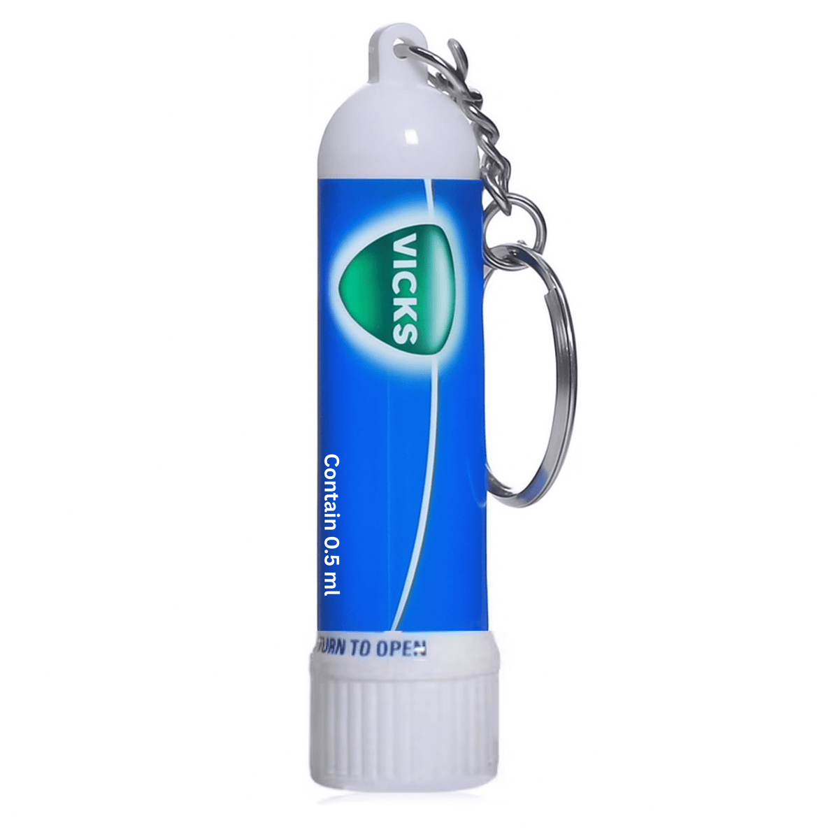 Nasal Inhaler Aromatherapy Stick with Keychain, 0.5ml Portable Mint Scent Aromatic Inhaler for Travel