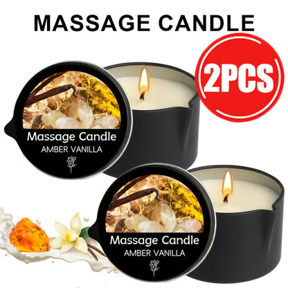 2 oz Massage Oil Candle in 18 Scent and Pack Options Including Jasmine, Lavender, Geranium and Vanilla