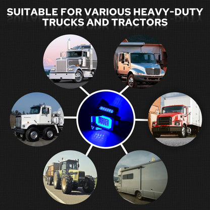 LED Side Marker Lights Square Truck Cab Clearance Lights 12V Waterproof Turn Signal Indicator Side Lights for Cars Trucks Trailers, Multi-Color Available (Red Amber Blue Green Purple Ice Blue)
