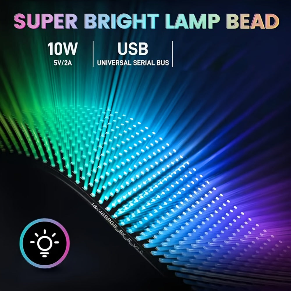 LED Matrix Panel Flexible Programmable Display - Bluetooth APP Control, USB Powered DIY LED Sign Board, Custom Text & Animation for Store Car Hotel Holiday Decoration