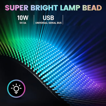 LED Matrix Panel Flexible Programmable Display - Bluetooth APP Control, USB Powered DIY LED Sign Board, Custom Text & Animation for Store Car Hotel Holiday Decoration