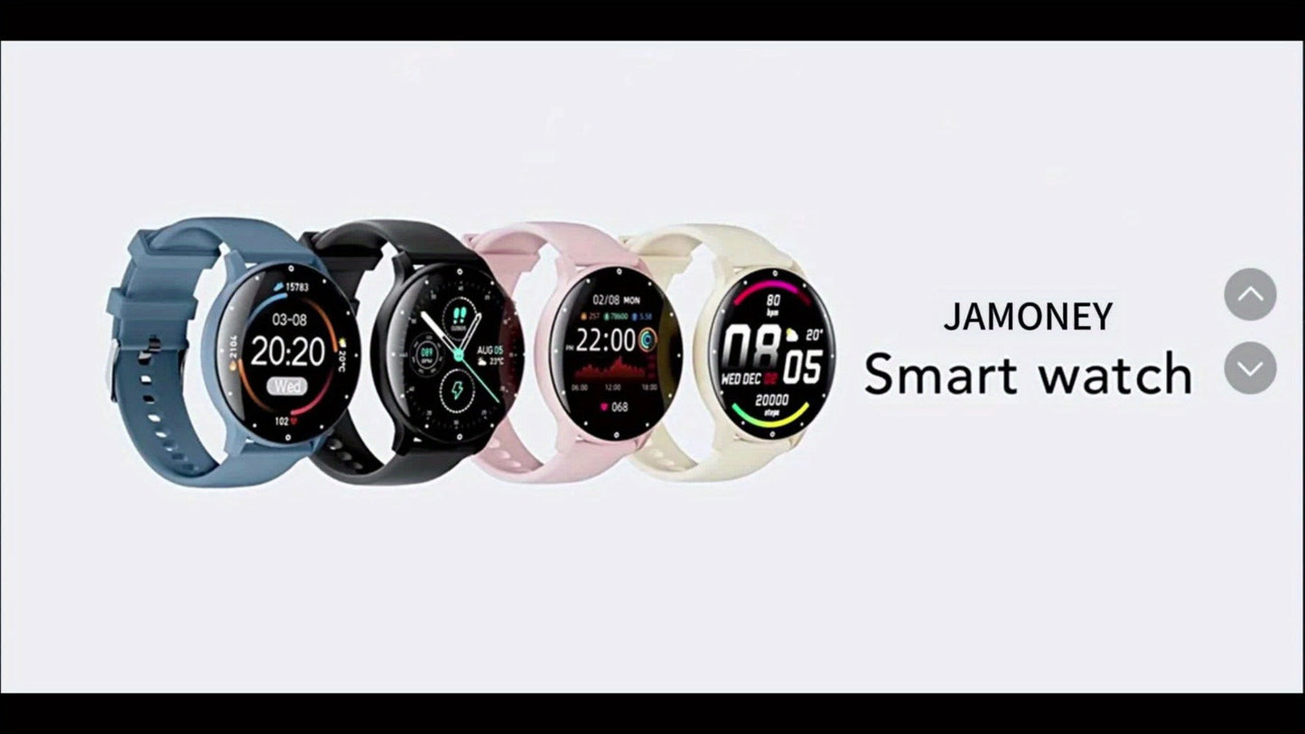 Smart Watch Round Display with Built-In Speaker, Wireless Calling, IP67 Rating and Four Color Options
