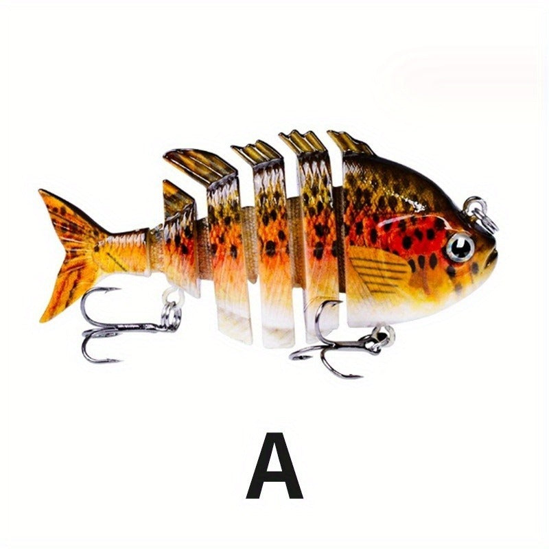Three-Piece Six-Section Fishing Swimbait Set with Multi-Jointed Bodies for Freshwater Angling
