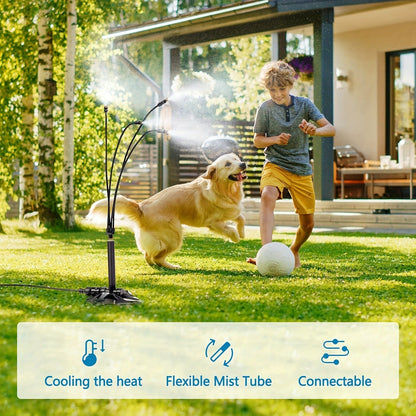 Outdoor Misting System Portable 26.5Ft Mist Cooling Kit with Adjustable Stand for Patio Garden BBQ