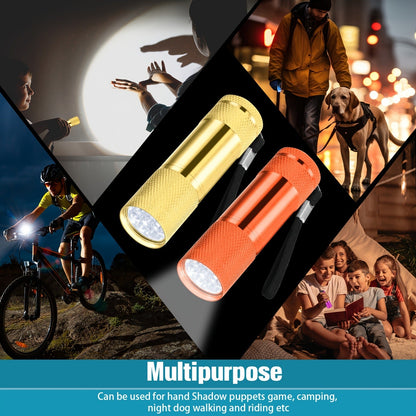 Flashlight 48-Piece Mini LED Bulk Set with Aluminum Bodies, Wrist Lanyards and Mixed Colors