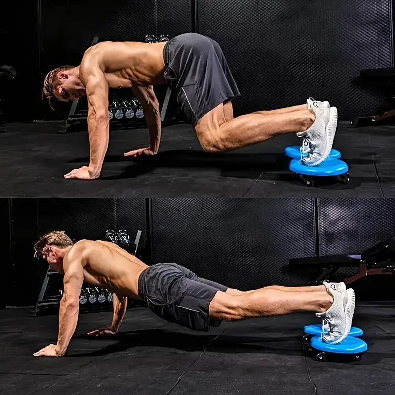 Ab Wheel Roller and Gliding Disc Training Set with Quiet Wheels for Home Core and Cardio Workouts