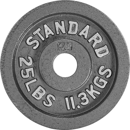 Gray STANDARD Cast-Style Weight Plates in Single, Pair, Four-Piece and Mixed Sets for Barbell Training
