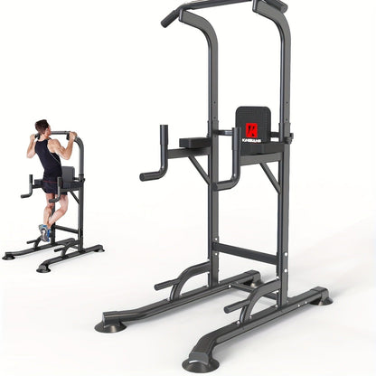 Power Tower Dip Station with Pull Up Bar – Adjustable Height Multi-Function Home Gym Strength Training Workout Station for Dips, Chin Ups, Push Ups, Leg Raises & Upper Body Exercise, 3 Models Available