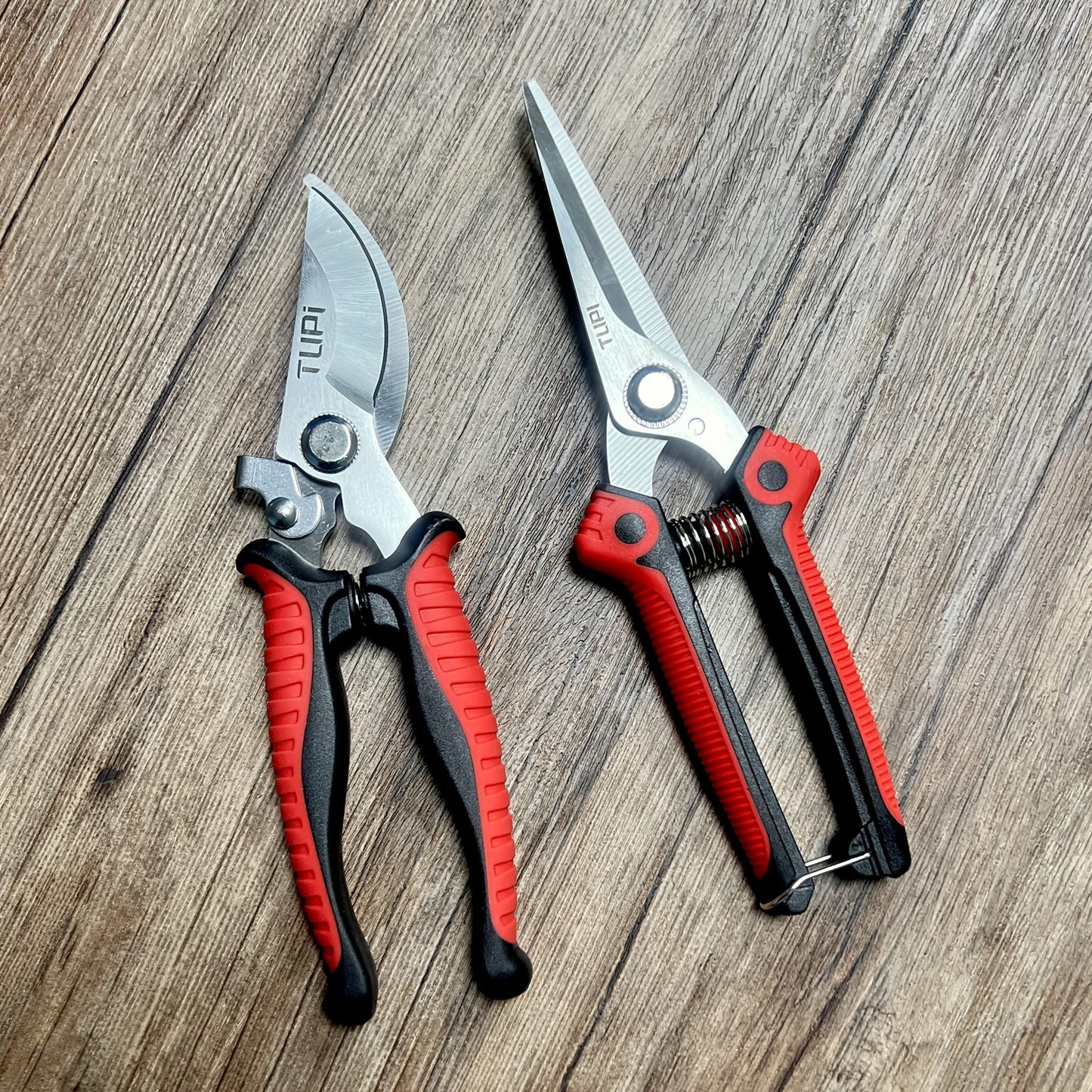 Bypass Pruning Shears 2-Pack - Ambidextrous High-Carbon Steel Fruit Scissors for Left & Right Hand, Garden Trimming Shears, Bonsai & Pot Beautification Cutter