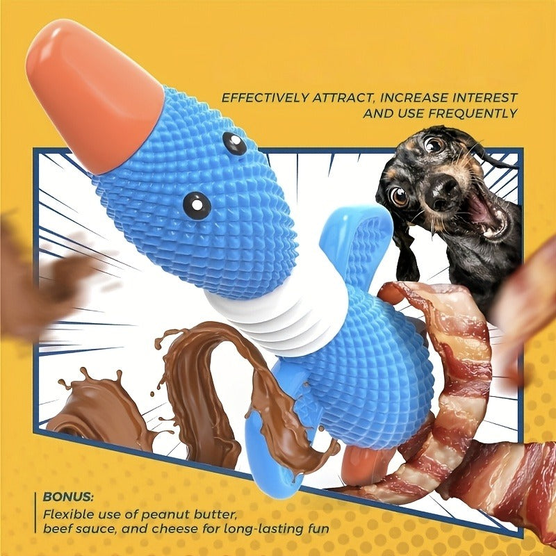 Dog Toy Nylon Goose or Clownfish Chew Design for Medium and Large Dogs in Two Blue Styles for Interactive Chew Play