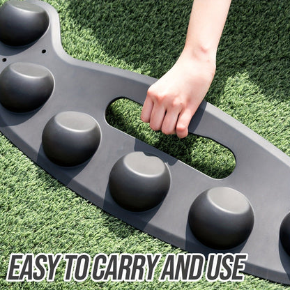 28.7-Inch Baseball Fielding Trainer with Seven Bounce Nodes and Three Metal Ground Stakes Pictured