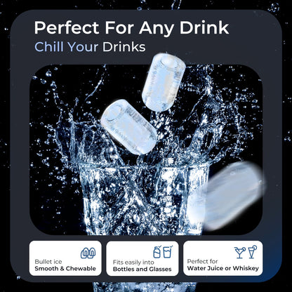 Countertop Bullet Ice Maker with 26-29 lb Daily Labels, 8 Cubes per 6 Minutes and Three Colors