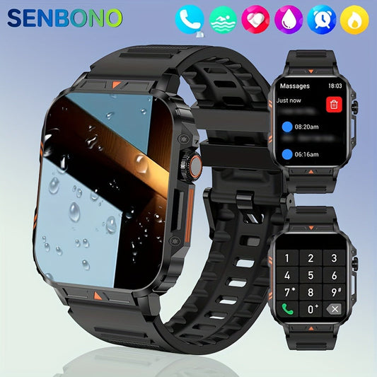Smartwatch – with Wireless Calling – 1.95" HD Display, 100+ Sport Modes, IP68 Waterproof, Step & Calorie Tracker | SENBONO Men & Women