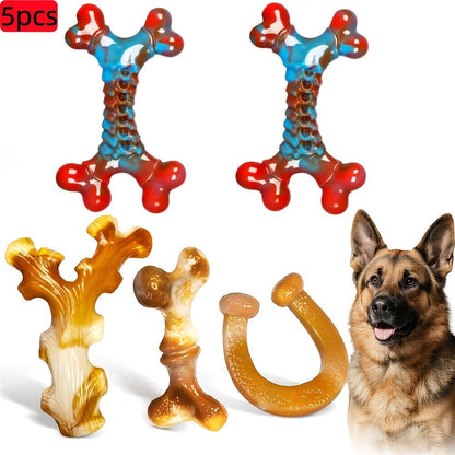 Dog Toy Orange Blue Braided Chew and Tug Bundle with 1, 2, 4 or 5-Piece Options for Large Dogs