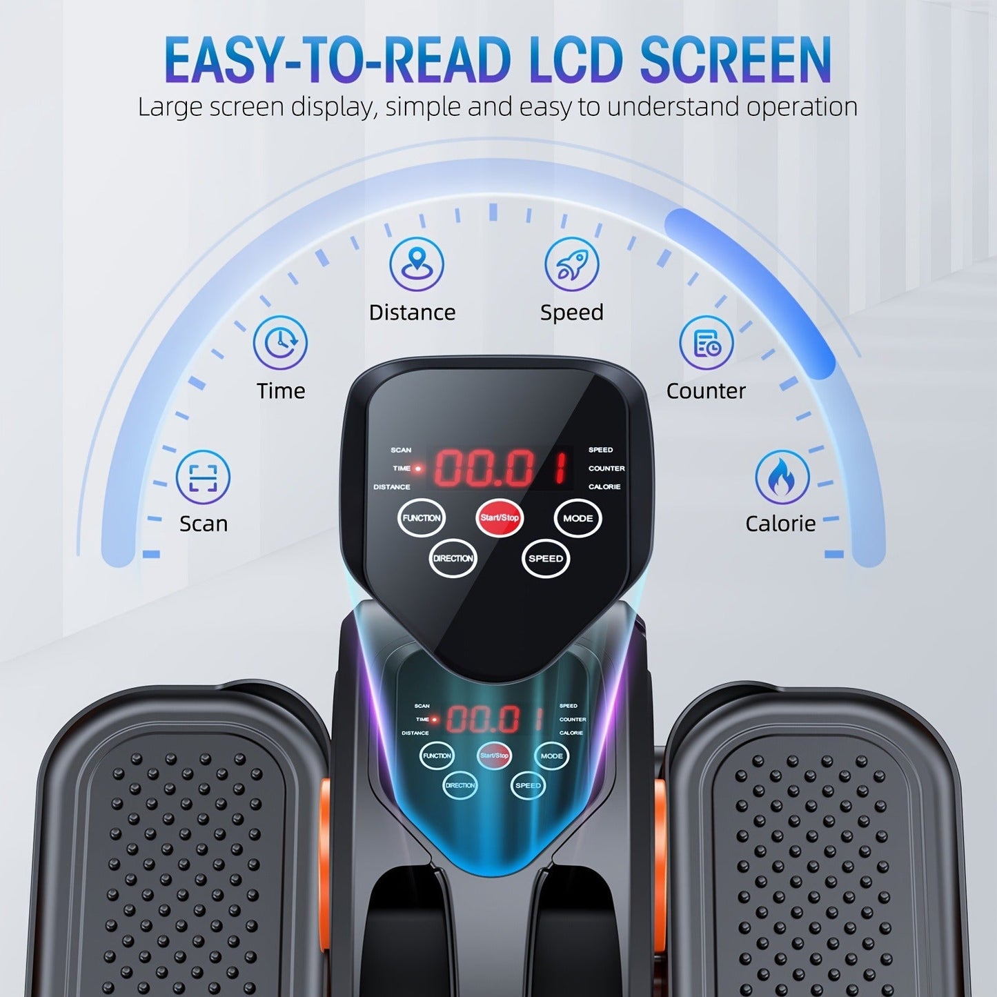 Under Desk Elliptical Machine Fully Assembled Quiet Portable Seated Pedal Exerciser with Remote Control 12 Adjustable Speeds for Home Office Workout Low Impact Leg Exercise Equipment