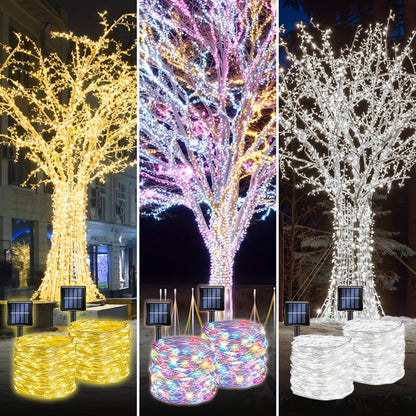 Solar String Lights Outdoor 2 Pack 104Ft 300LED IP65 Waterproof 8 Modes Fairy Lights for Garden Yard Patio Tree Christmas Wedding Party Decor