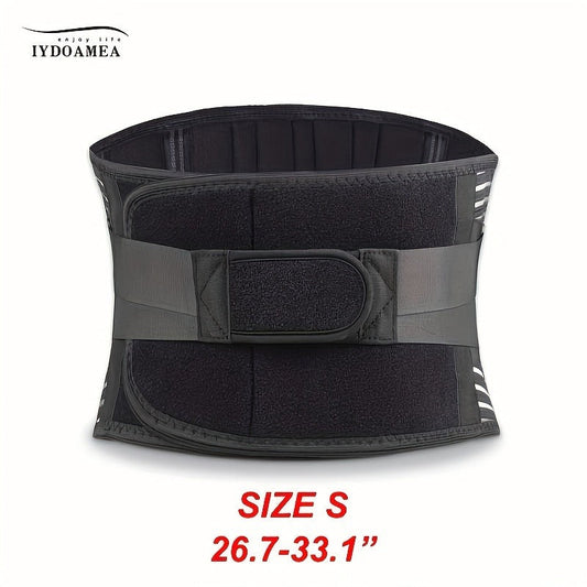 Lumbar Support Belt with 6 Stays & 16-Hole Mesh – Breathable Back Brace for Men Women, Anti-Skid Waist Support for Work, Sciatica & Lower Back Pain Relief