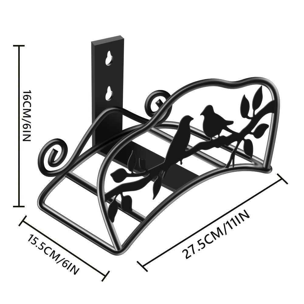 11 x 6-Inch Wall-Mounted Garden Hose Holder in Little Bird or Butterfly Decorative Designs