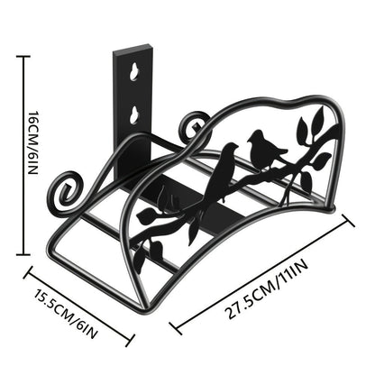 11 x 6-Inch Wall-Mounted Garden Hose Holder in Little Bird or Butterfly Decorative Designs