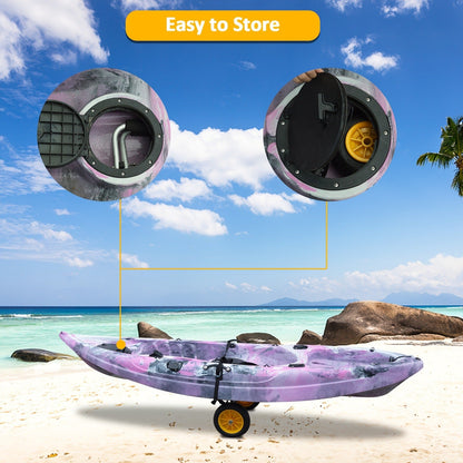 Kayak Cart Trolley Carrier Dolly – Canoe Paddle Board Boat Transport with 10-Inch Solid Wheels