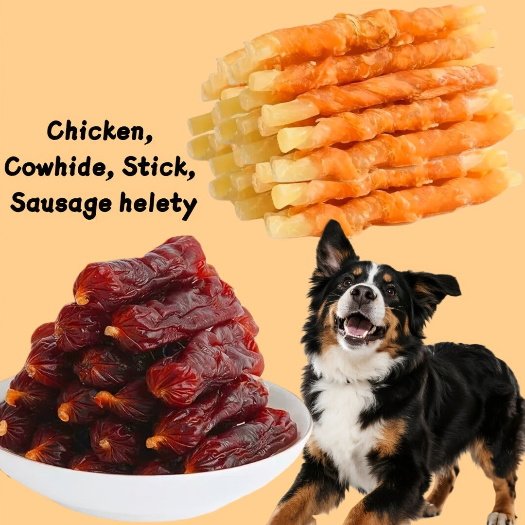 Dog Treats Duck, Chicken, Milk Stick and Sweet Potato Assortment with Combination and Gift Box Options