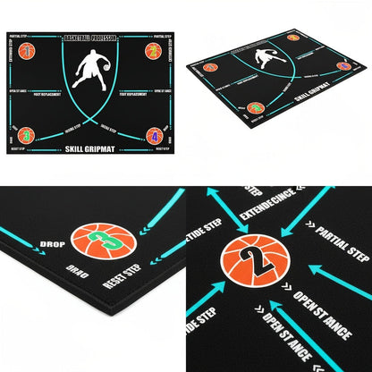 Basketball Footwork Training Mat, Anti-Slip & Step Guidance