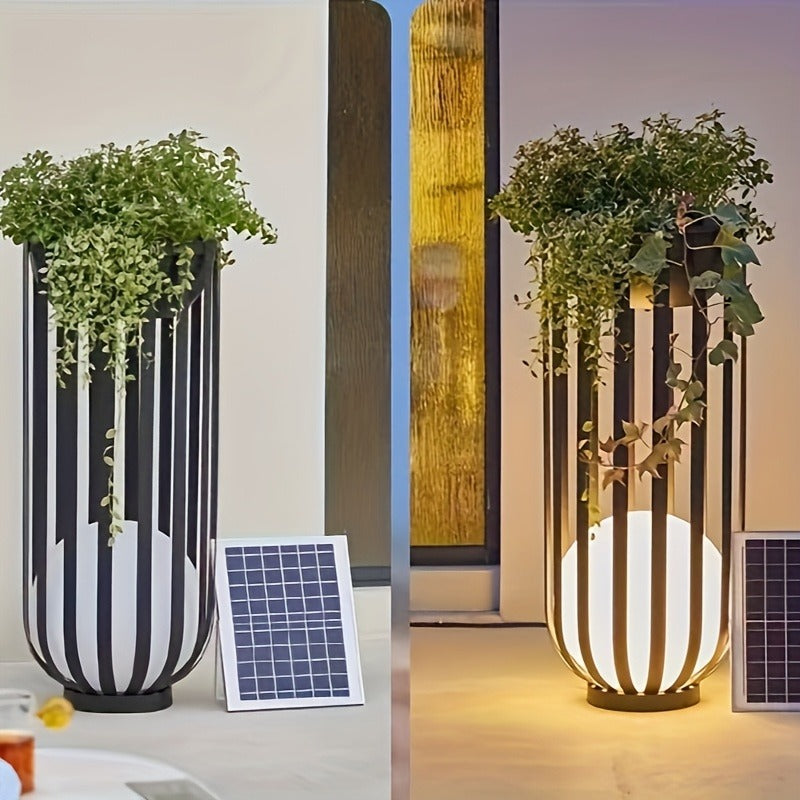Solar Outdoor Table Lamp & Floor Lamp - Waterproof Garden Light for Villa, Park, Courtyard, Patio Decor, Solar Charging LED Landscape Lighting