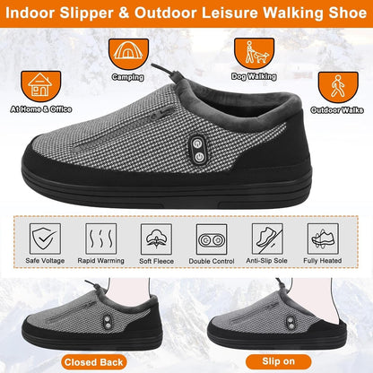 Rechargeable Heated Slippers with 5000 mAh Battery, Three Heat Settings and M or L Size Options