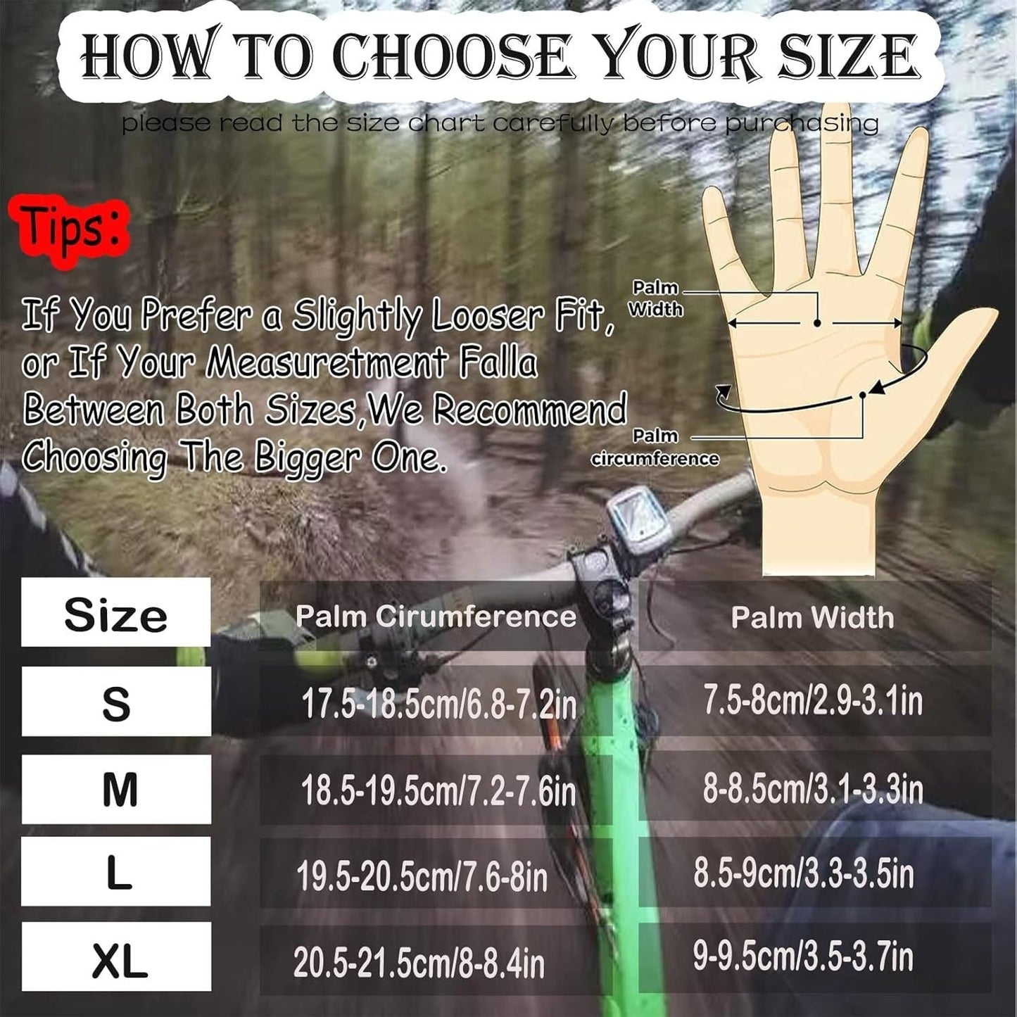 Printed Full-Finger Motocross Gloves with Black Palms, Wrist Closures, Blue or Yellow in M to XL