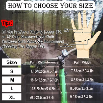 Printed Full-Finger Motocross Gloves with Black Palms, Wrist Closures, Blue or Yellow in M to XL