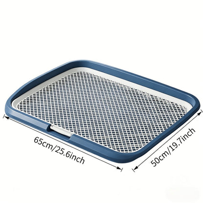 Indoor Dog Potty Tray with Removable Grating - Leak-Proof Puppy Training Toilet, Washable Pee Pad Holder for Apartments, Easy Clean Dog Bathroom, 7 Colors, Small & Large Sizes