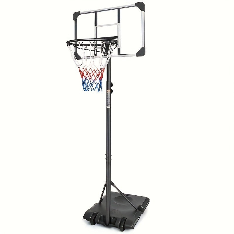 Height Adjustable Basketball Hoop 5.6-7Ft Portable Basketball System with 28" Backboard & Wheels for Outdoor Indoor Use