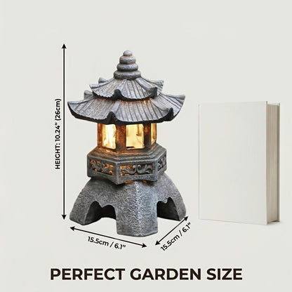 Solar Pyramid Light Sculpture – Outdoor Zen Garden Decor