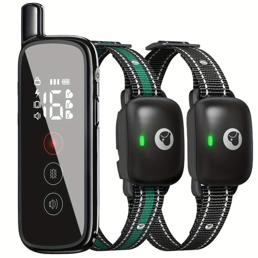 Dog E-Collar with Remote IP68 Waterproof – Rechargeable Dog Training Shock Collar for Small Medium Large Dogs, 3 Safe Training Modes, 1640ft Range | 1, 2 or 3 Dogs (Black)