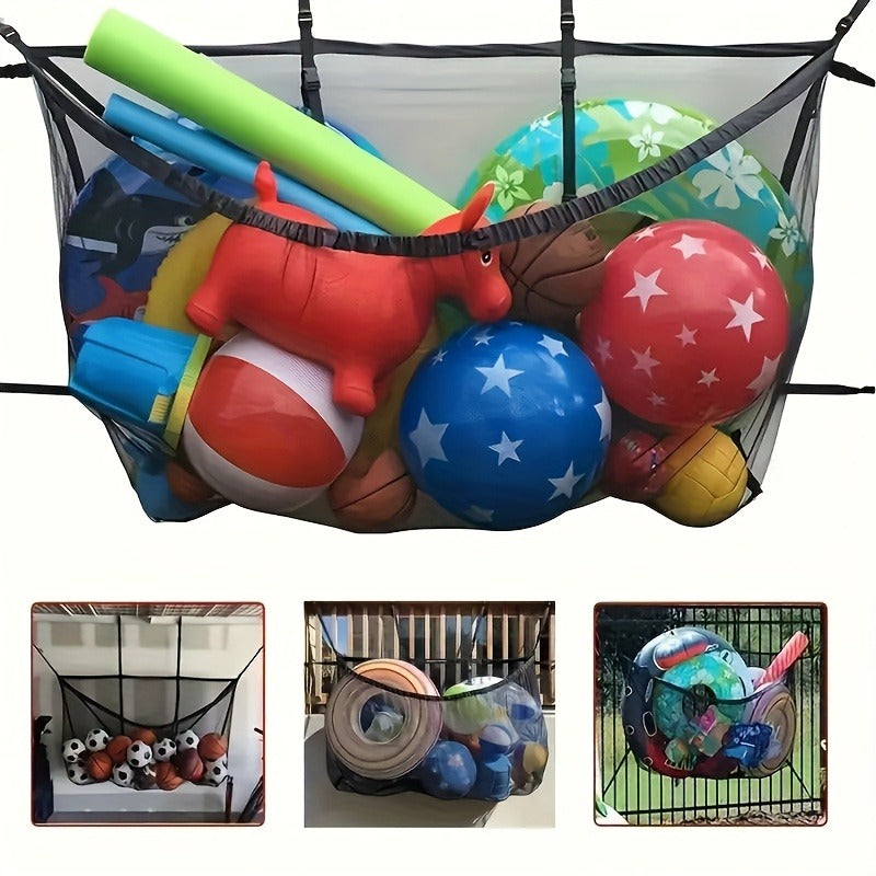 Pool Float Storage Bag – 60 Inch Large Mesh Drawstring Bag for Inflatable Pool Toys & Swimming Accessories