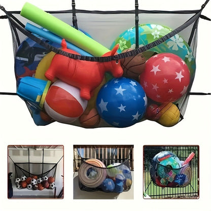 Pool Float Storage Bag – 60 Inch Large Mesh Drawstring Bag for Inflatable Pool Toys & Swimming Accessories