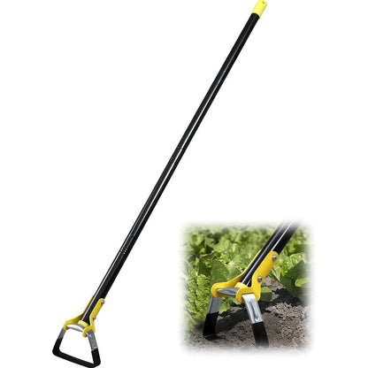 Stirrup Hoe Adjustable Long Handle Scuffle Loop Hoe for Weeding Heavy Duty Stainless Steel Blade No-Bend Design 3 Sizes 4.5FT 6FT 7.5FT Garden Tool