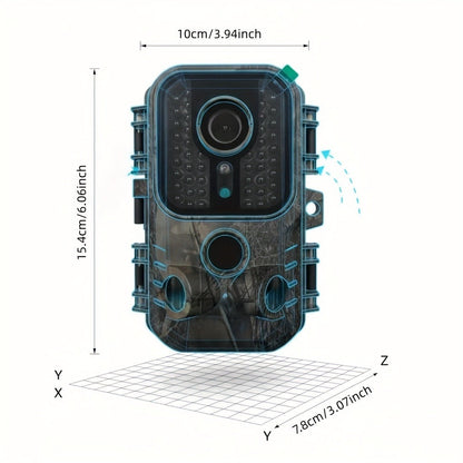 30MP Trail Camera with Night Vision – 2.5K 1080P HD Game Cam, 0.3s Trigger Speed, 850nm IR, 60ft Detection Range, Motion Activated Wildlife & Hunting Camera with 32GB Memory Card