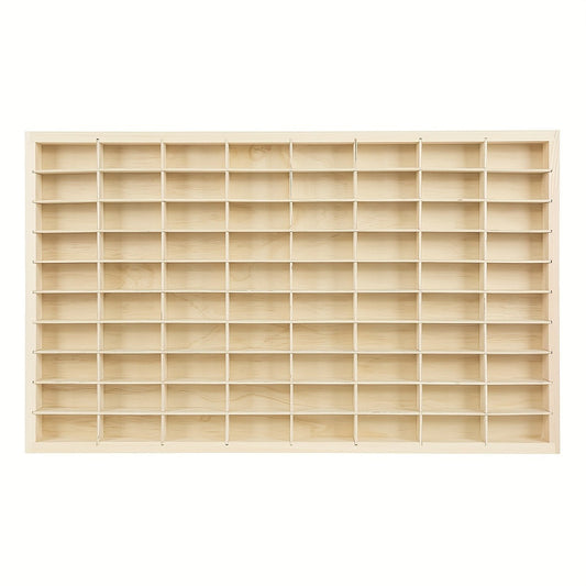 Diecast Car Display Case 80-Slot Wall Mounted Wood 1:64 Scale No-Drill Car Model Organizer Showcase for Hot Wheels Matchbox Alloy Diecast Cars Living Room Bedroom Garage Decor Collectors Wall Storage