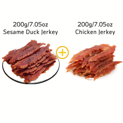 Dog Treats Sesame or Cheese Duck Jerky with Chicken, Milk Jerky or Sandwich Stick Dual Packs